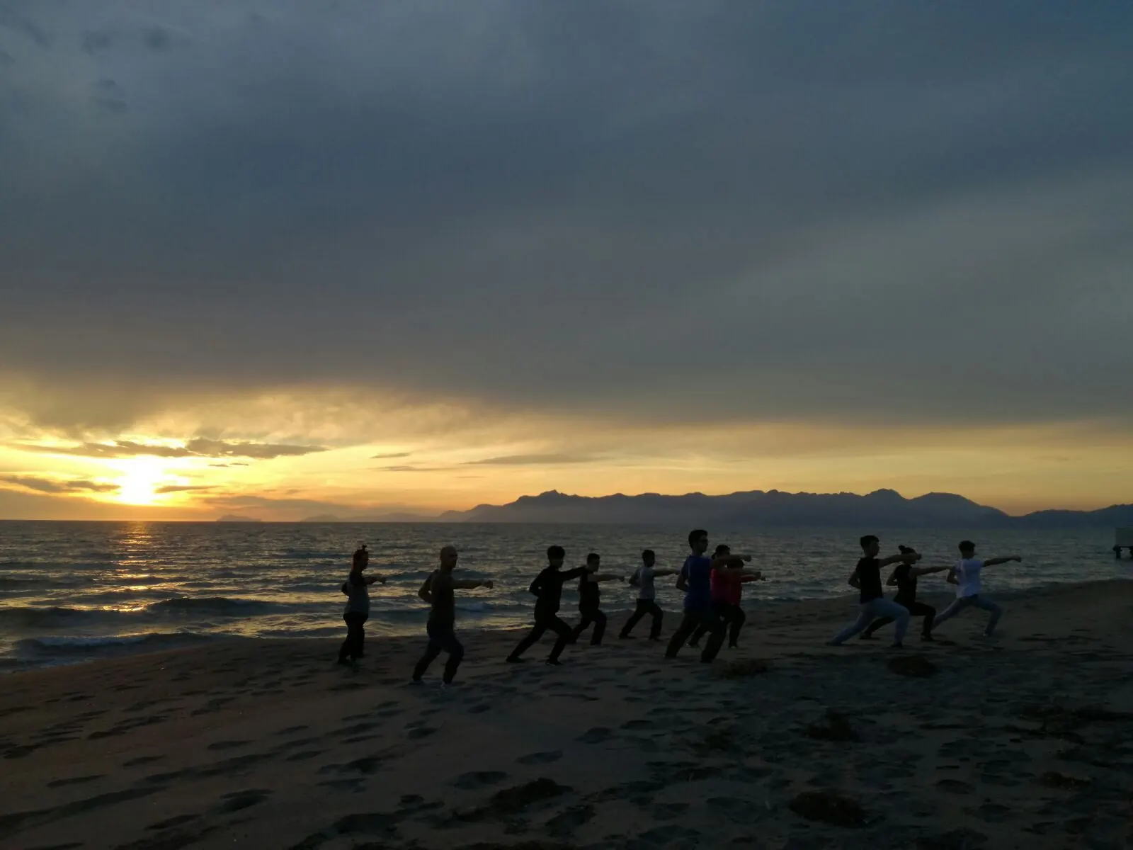 Allenamento in riva al mare